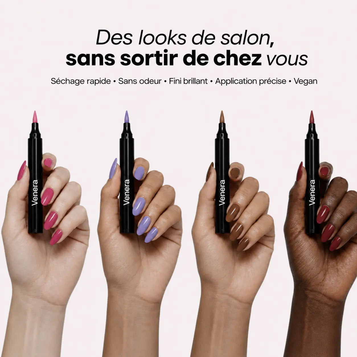 5 stylos vernis à ongles sans lampe UV | Venera™